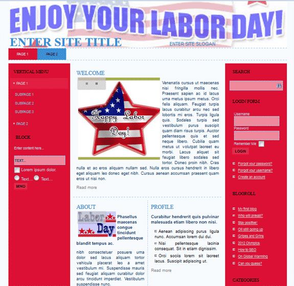 Labor Day Templates