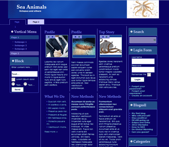 Sea Animals Templates